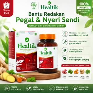 ORIGINAL BPOM HALAL DAN MUI !!! Healtik Kapsul Untuk Asam Urat Reumatik - Nyeri Sendi - Linu