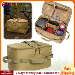 【Outdoor】Gas Tank Storage Bag Large Capacity Picnic Cookware Container Foldable Waterproof Tool Storage Case for Outdoor Camping