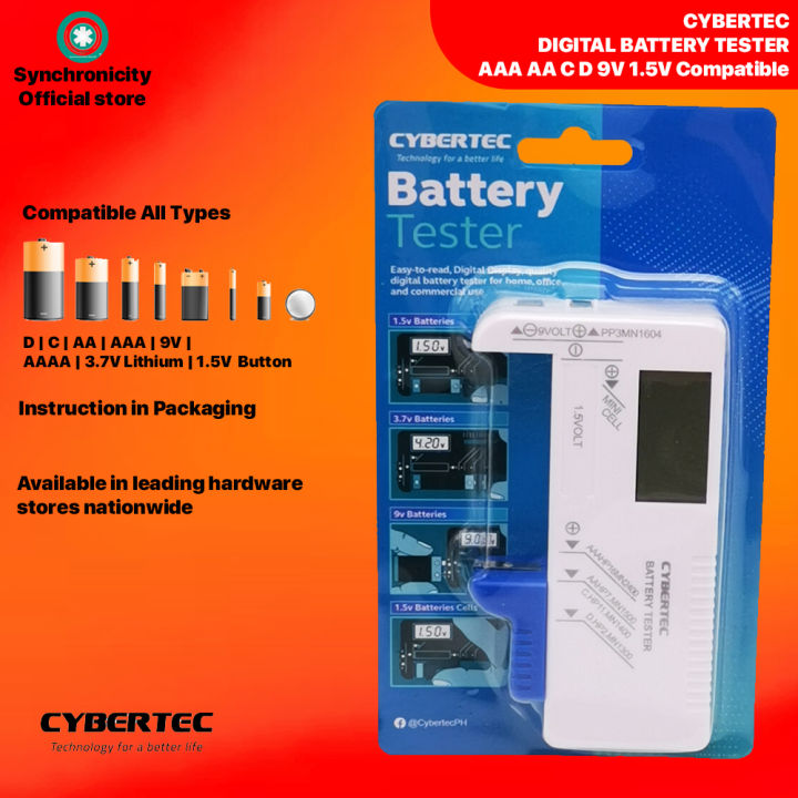 Battery Tester Checker – Universal BT-168 For AAA AA C D 9V 1.5V & Button Cells, Easy-Read Scale, Portable Pocket Size