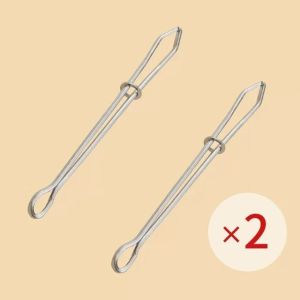 2Pcs Stainless Steel Garment Clips Elastic Band Tape Punch Cross Stitch Threader Wear Elastic Clamp Sewing DIY Tools