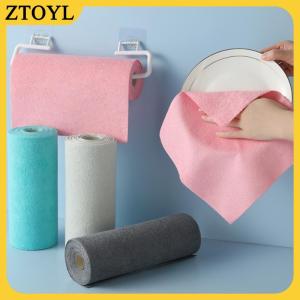 ZTOYL 1 cuộn 20 chiếc khăn lau sợi nhỏ Khăn lau không xơ có thể tái sử dụng cho nhà bếp khăn bếp siêu thấm khô nhanh