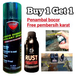 Anti Bocor Atap bonus Pembersih Karat / Rubber Sealant Spray / Rust Fighter / Penambal Bocor Spray