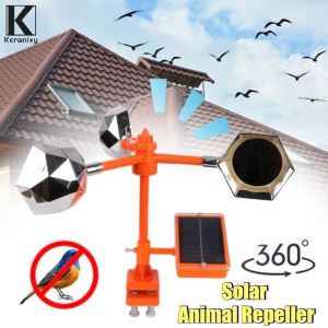 Keranixy Solar Bird Repellent Ultrasonic Pest Control LED Flash Waterproof Bird Repeller for Philippines