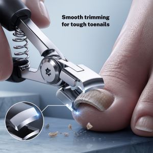 PHANT Large Nail Clipper Anti-Slip Metal Spring Rebound Nail Cutter Easy Trimming Widened Opening Toenail Clipper Household