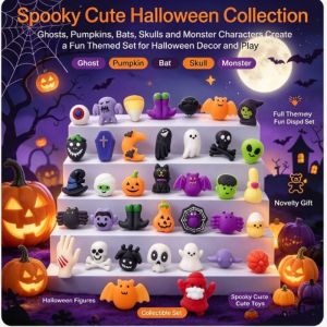 Halloween Squishy Toy Slow Rising Toy Stress Relief Squeeze Toy Cute Mochi Squishy Dumpling Doll Halloween Decoration