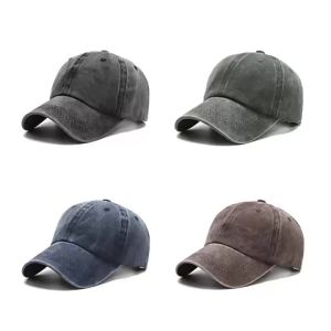 หมวกเบสบอลยีนส์ฟอกฤดูใบไม้ผลิและฤดูใบไม้ร่วงสำหรับผู้ชายและผู้หญิง หมวกปากเป็ดฤดูร้อนกลางแจ้ง หมวกกันแดดสีเรียบสำหรับทุกฤดูกาล