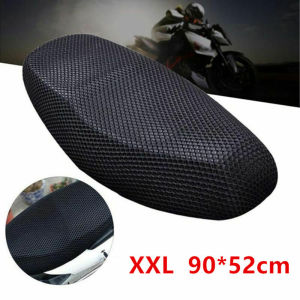 SKJK Motorcycle Accessories Universal Black Anti-slip Breathable M/L/XL/XXL/XXXL Motorcycle Cushion Cover Seat Covers 3D Mesh Protector Electric Bike