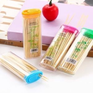 Tusuk Gigi Kayu Bambu Isi 100 Pcs Motif