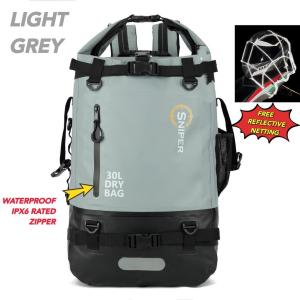 LAZ116) [IPX6 RATED] HIGH QUALITY LARGE 30L SNIPER WATERPROOF BACKPACK DRY BAG OUTDOOR BAG LAPTOP BAG with FREE Reflective Netting