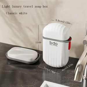 Kotak Penyimpanan Sikat Gigi Set Sikat Gigi dan Pasta Gigi Perjalanan dengan Gelas Obat Kumur Kotak Penyimpanan Perjalanan Portabel