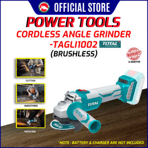 TOTAL Lithium-ion Brushless Angle Grinder - TAGLI1002 - Battery & Charger Not Included