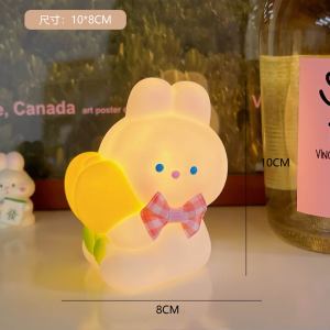 【In Stock+High Quality】Cute Bunny Night Light Cloud Silicone Light Star Night Light 7 Color Kids Night Light Baby Light