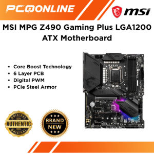 MSI MPG Z490 Gaming Plus LGA1200 ATX Motherboard