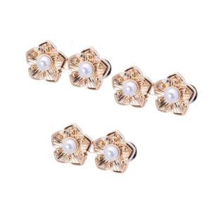3PCS Pant Waist Tightener Waist Pin with Pearls Flower Design for Jeans Skirts and Casual Wear Waist Tightening Accessory