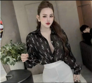 áo sơ mi dài tay chất vải cotton mỏng nhẹ form free size tuyệt đẹp (4M)