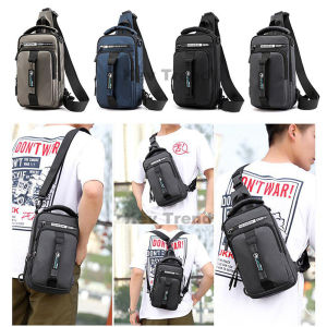 Kev Trend Nylon Sling Bag for Man Light Weight Chest Bag for Woman Waterproof Crossbody Bag Handbags Anti Theft Backpacks Daypack Oxford Shoulder Bag USB Charging Port Fashion Bag Outdoor Sports