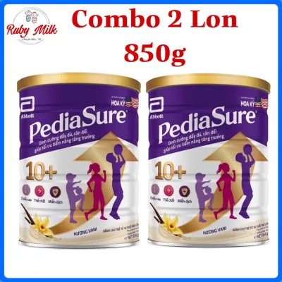 Combo 2 Lon Sữa Bột Pediasure 10+ Hương Vani 800g (cho trẻ từ 10 tuổi trở lên)