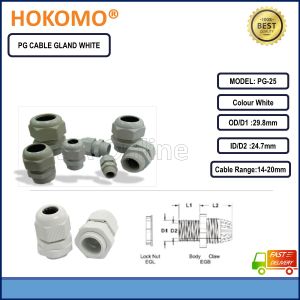 PG Nylon Cable Gland Waterproof socket IP66 PG7PG9 PG11PG13.5PG-16PG-19PG21 PG25PG29PG36 PG42PG48 - READY STOCK