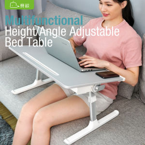 Xgear Saiji K7 Laptop Table Stand Desk Adjustable PVC Leather Bed Sofa Couch Floor Kid Study Table Foldable Standing Desk with Storage Drawer