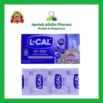 L-Cal L Cal Kaplet Strip isi 6 Tablet Suplemen Coral Calcium D3+K2 Promil Ibu Hamil