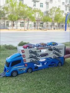 Pop-up Container-Style Truck Engineering Vehicle Racing Toy Childrens Toy Push-Pull Vehicle Equipped with 6 Alloy Wheels Chi 100% New
