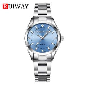 RUIWAYOOM Women Watch Luxury Rhinestone Stainless Steel Quartz Watches Business Watch Japanese Quartz Movement Raya
