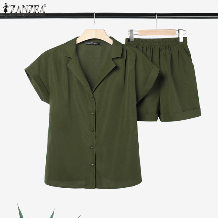BB%5B3%20Days%20Delivery%5D%20Celmia%20ZANZEA%20Womens%20Vintage%20Terno%20Outfits%20OOTD%20Sets%20Lapel%20Shirts%20Loose%20Elastic%20Waist%20A-Line%20Pants%20Suits%20#8%20-%20Image%206