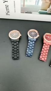 Jam tangan wanita Geneva rantai Tanggal aktif Chrono variasi  Free box dan baterai cadangan