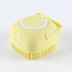 KAMJE Spons Sponge Badan Sikat Mandi Silikon Lembut Dengan Dispenser Tempat Refill Sabun