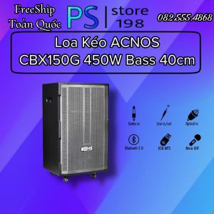 [FREE SHIP TOÀN QUỐC]Loa kéo Acnos CBX150G (kèm 2 mic) 450W Bass 40cm 15