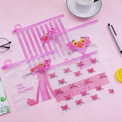 Tempat Pensil Plastik Transparan Kapasitas Besar Motif Unicorn dan Pink