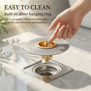 Anti-Odor Floor Drain Core | Premium Brass 5-10cm Adjustable | Gravity Valve Shower Strainer for Bathroom