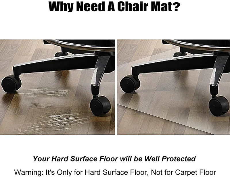 Clear Chair Mat for Floor Durable Protector Floor Mat for Office