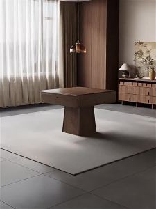 Fully Automatic Mahjong Table & Dining Table 2-in-1 New Chinese Style Compact Solid Wood Mahjong Table for Small Apartments