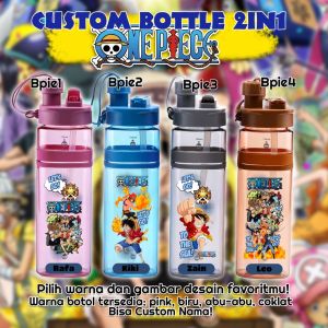 Custom Botol Minuman - 2in1 & My Bottle - Gambar Anime Kartun Jepang ONE PIECE