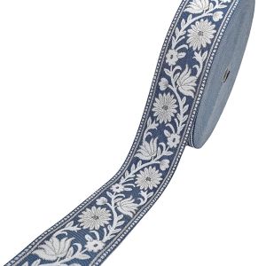 OPEAREY 24M Vải thêu cổ điển Viền vải dệt Jacquard Viền bọc nội thất Ren Boho Phụ kiện tua rua trang trí Trang trí nhà cửa Chiều rộng 7CM Ruy băng trang trí may vá Phụ Kiện Thủ Công Tự Làm