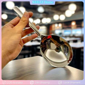 1PC Stainless Steel Ladles For Serving Soup Rice Serving Spoon Drain Hole Heat Insulated Handle Kitchen Utensils For Daily Use