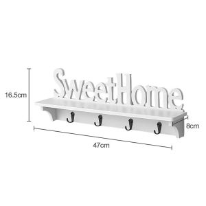 Decorative Wall-Mounted Rack Simple Wall-Mounted Rack Save Space Pemasangan Dinding Multifunctional