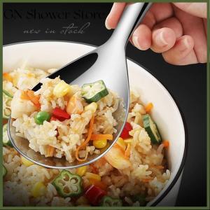 [GN Store] 304 Stainless Steel Rice Spoon Anti Scalding Large Capacity Thicken Cooker Scoop Multi-purpose Tableware Buffet Serving Spoons