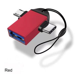 OTG Converter 2in1 Type C Micro USB To USB 3.0 Adapter Sambungan Vibox Transfer data Flashdisk ke Hp Handphone Ponsel