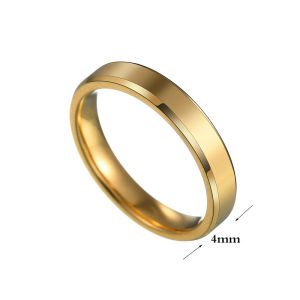 4mm Name Engraved Customize Ring Stainless Steel Carved Personalized Jewelry Hypoallergenic