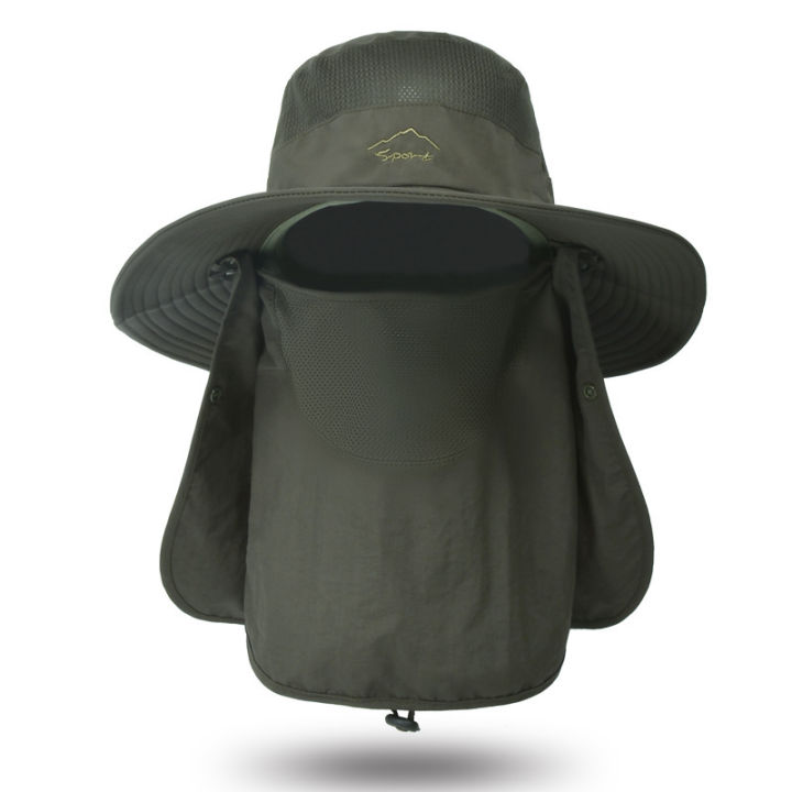 Fishing Hat with Detachable Neck Flap Cover Sun Protection Women Men Sun Cap