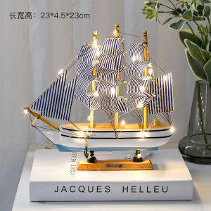 Eyre Model perahu layar kayu kerajinan ruang tamu kantor kerajinan Mediterania angin Mediterania ornamen kreatif dekoratif Wooden sailing model decorative creative ornaments
