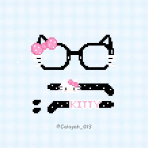 Kitty Glasses Frame Perler Beads Material Bag DIY Handmade Creative Pixel Drawings Full Set of Toys