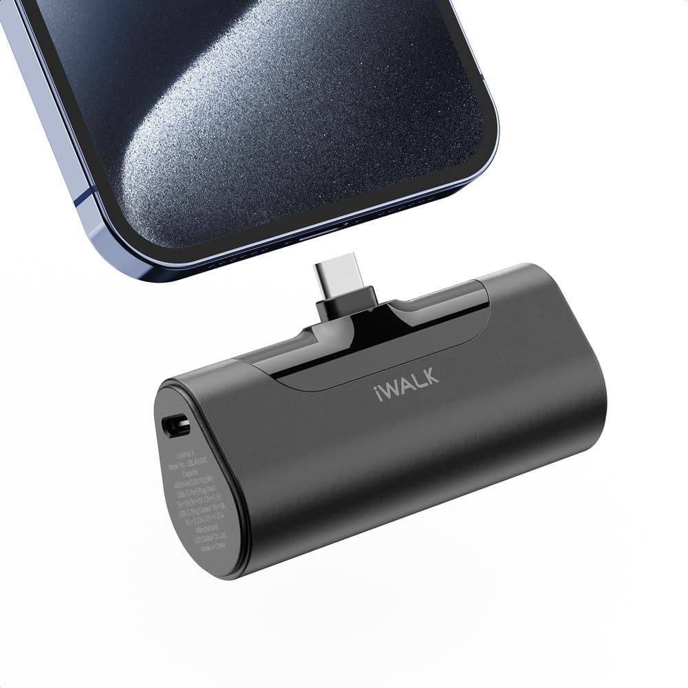 แบตเตอร์รี่สำรอง iWALK LinkPod4 ความจุ 4500mAh หัวชาร์จTypeC สี Black รองรับการชาร์จเร็ว 20W_0