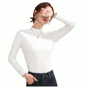 áo lót len giảm béo áo len cổ lọ thời trang làm đặc giữ ấm điêu khắc đường nét cơ thể đức dung