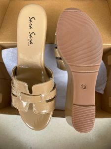 LOLA Wedges Wanita Hak Tinggi 5cm Motif Polos Warna Pastel Terbaru