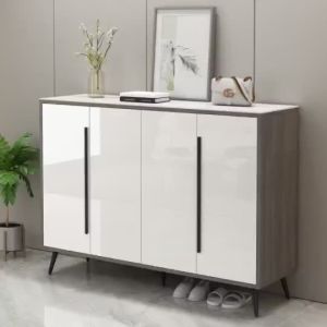 [CozyNest ] Rock Board Entrance Shoe Cabinet Home Door Light Luxury Storage Indoor Corridor Elevator Large Capacity Corridor Entrance Cabinet