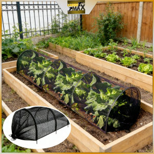 Foldable Sunshade Garden Tunnel with Black Net - UV Protection & Rainproof for Balcony/Backyard Farming Easy Setup