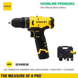 SCH10D2K-B1 STANLEY 12V TOWER UP HAM DRILL DRIVER SET WITH KITBOX